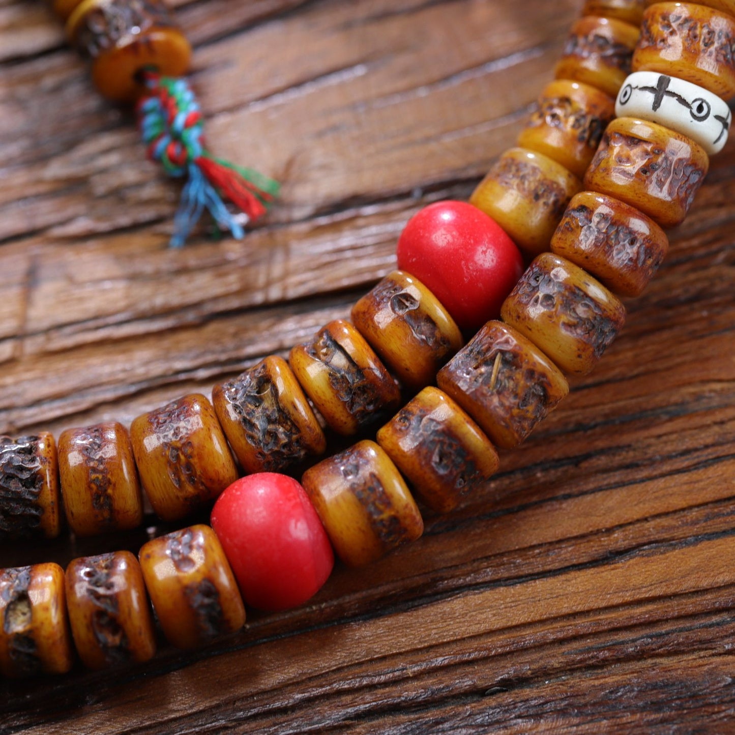 Potala Heritage yak bone mala full display