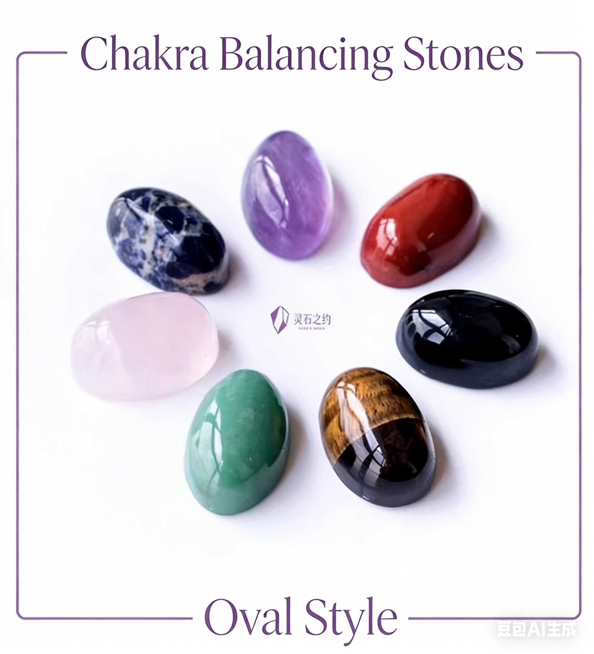 7 Chakra crystal starter set with crystal point