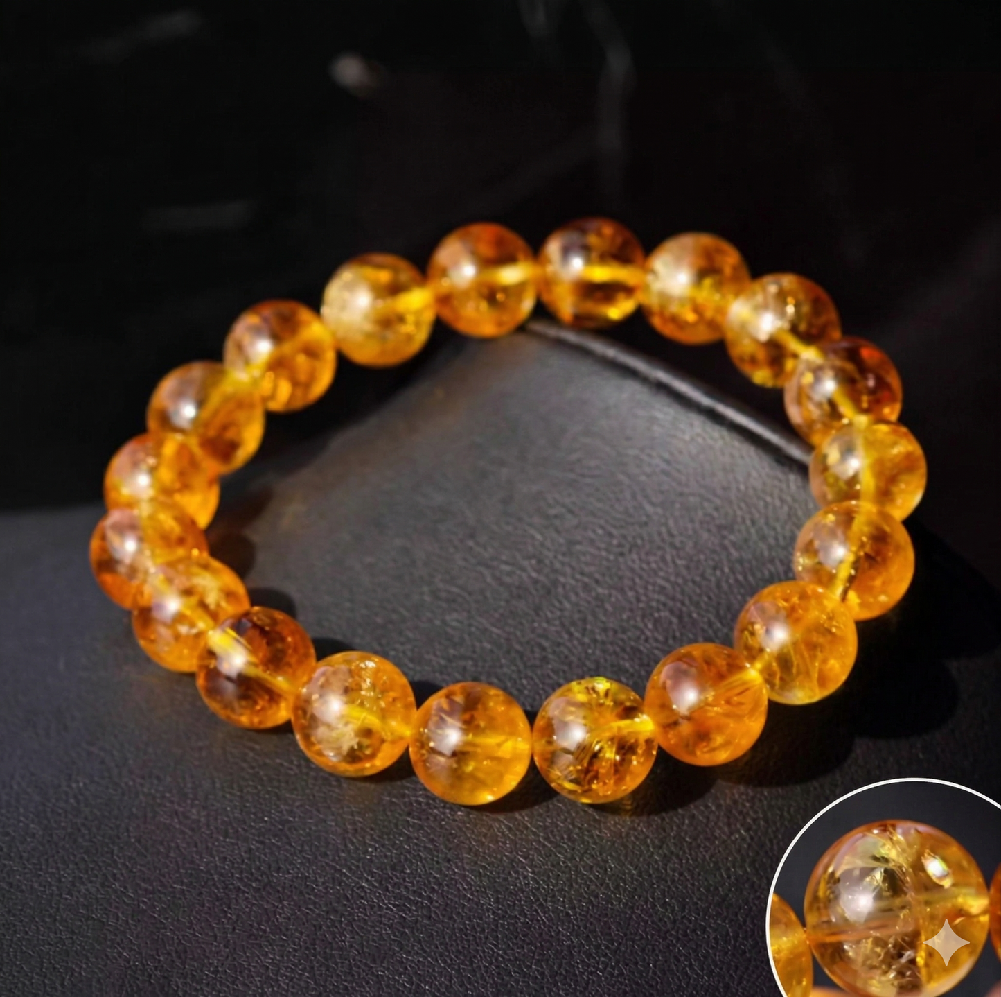 Natural citrine bracelet full view