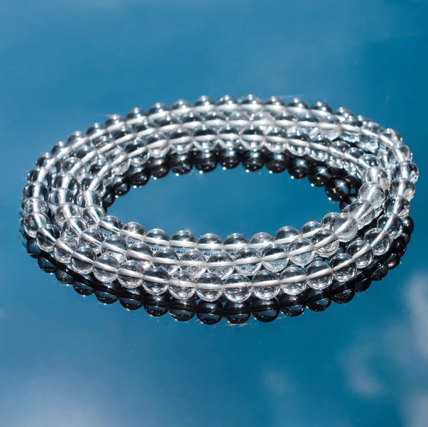 Kailash pure crystal bead texture detail