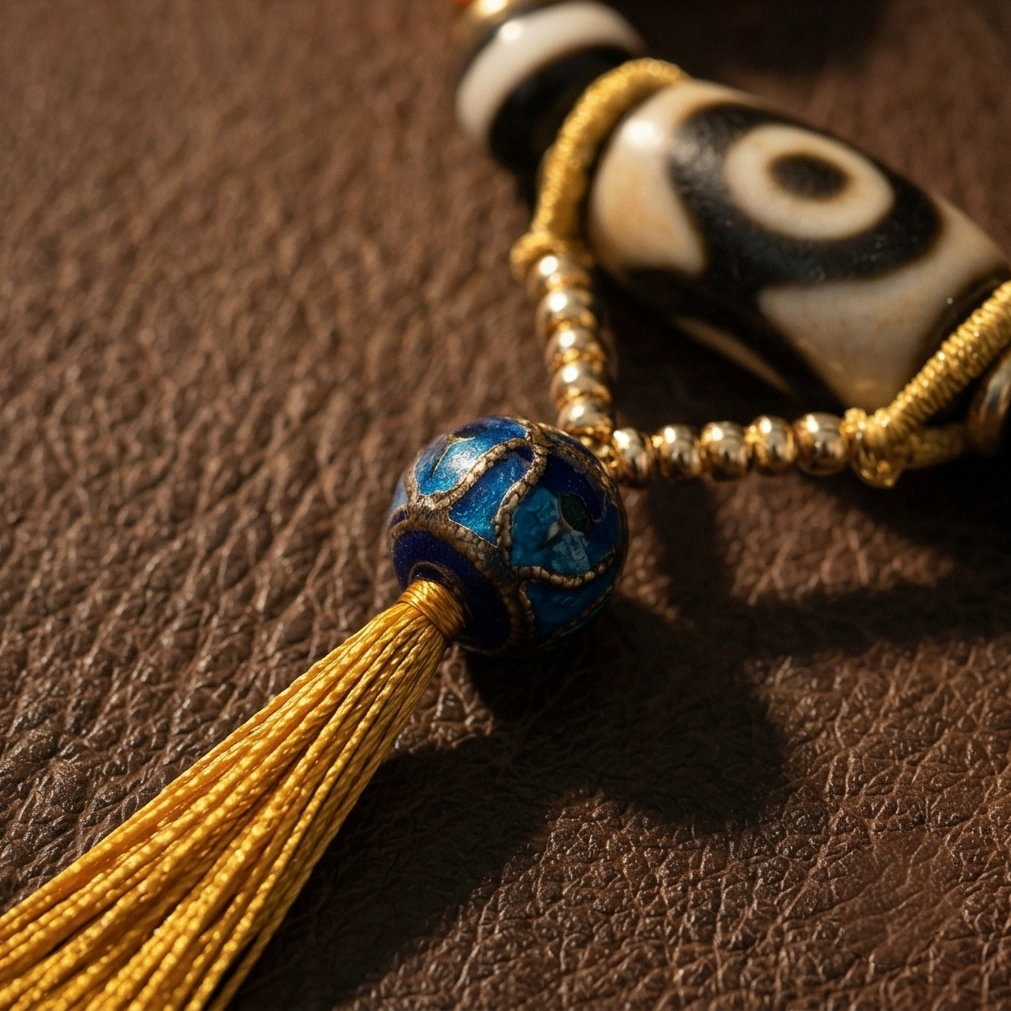 Potala Heritage three eye dzi bead display view