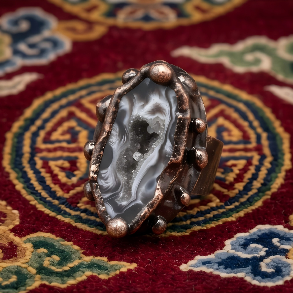 Himalayan red crystal ring main view