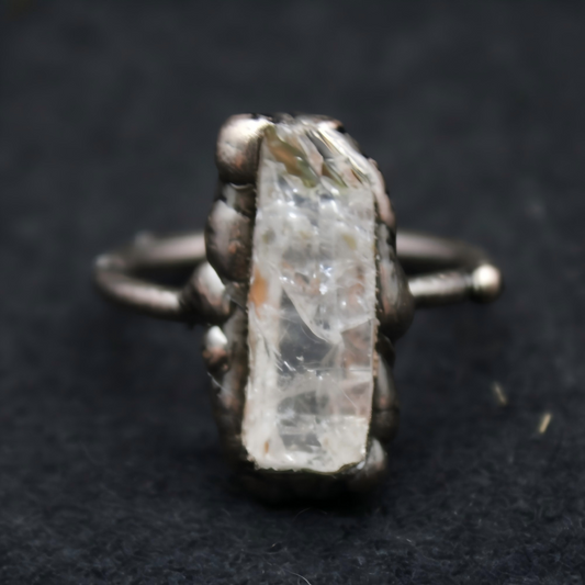 Himalayan crystal handmade ring No 2 main view