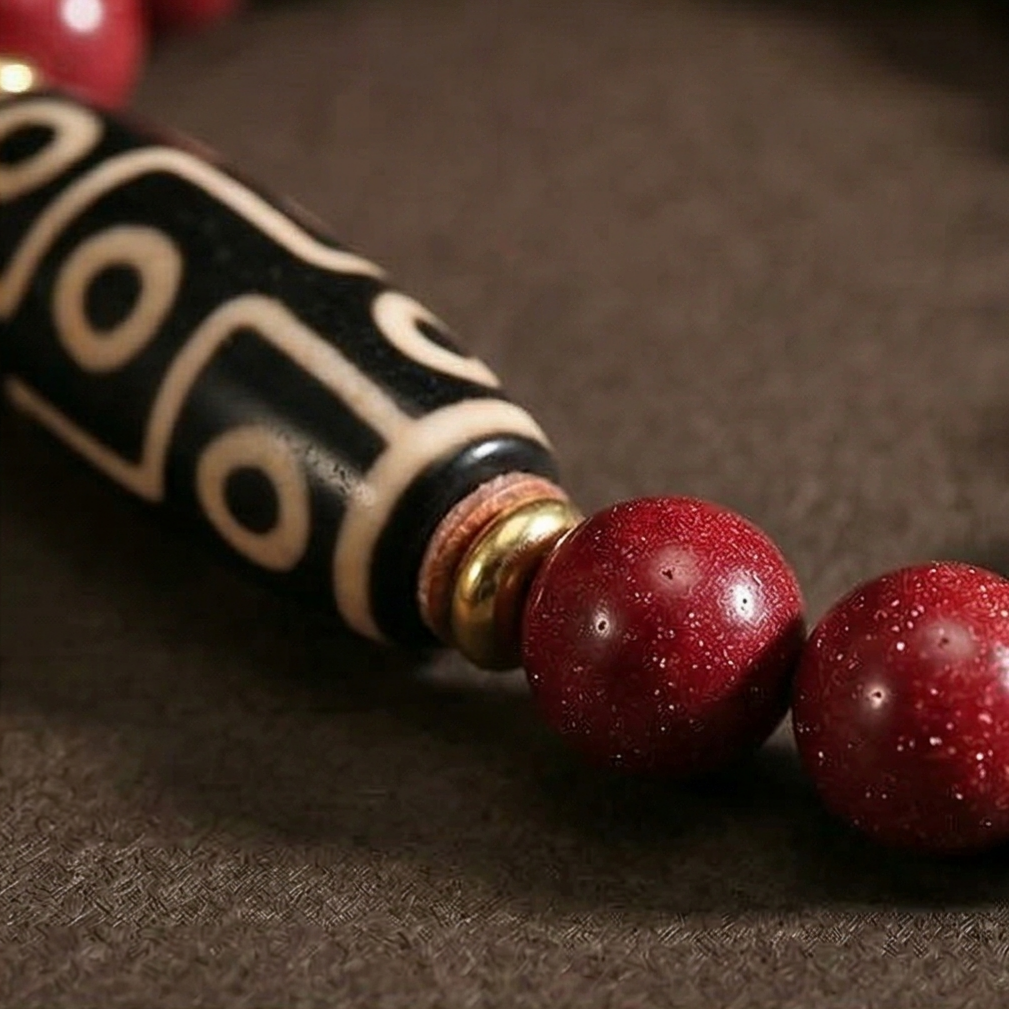 Potala Heritage dzi bead bracelet display view
