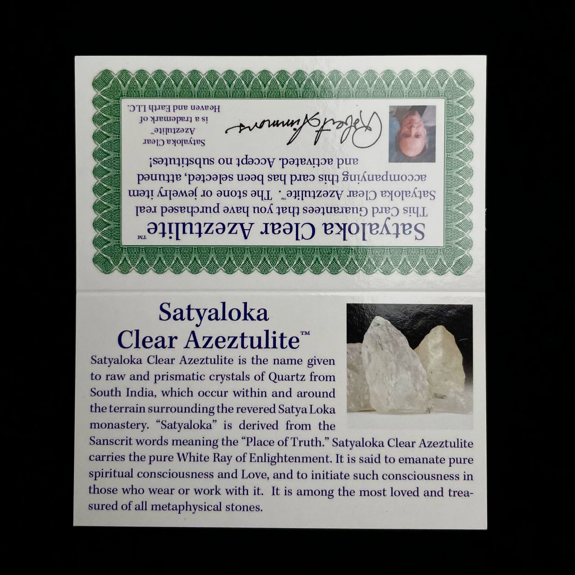 Azeztulite White Crystal Pendant Necklace with Certificate source product image 3