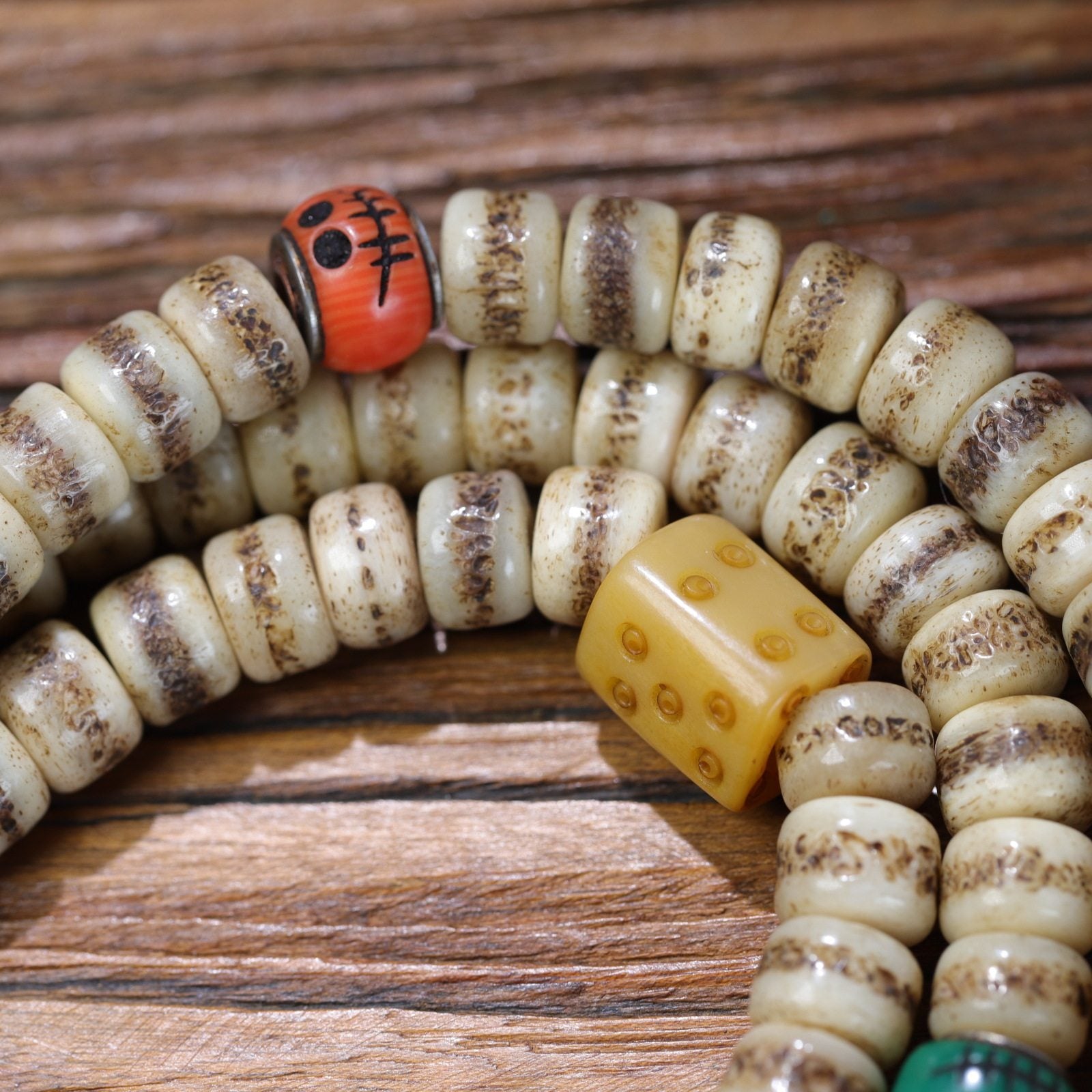 Potala Heritage yak bone mala product angle