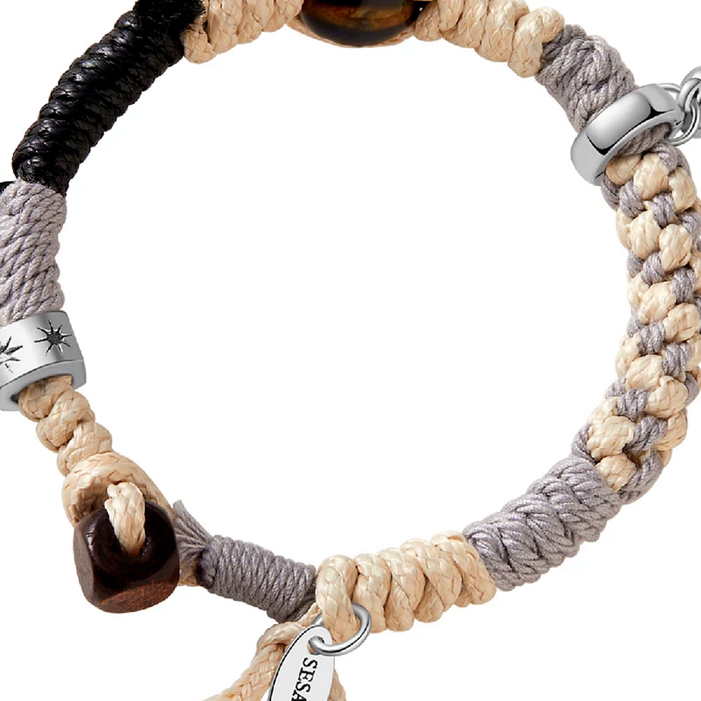 Mystic Realm Agate Braided Bracelet texture close-up