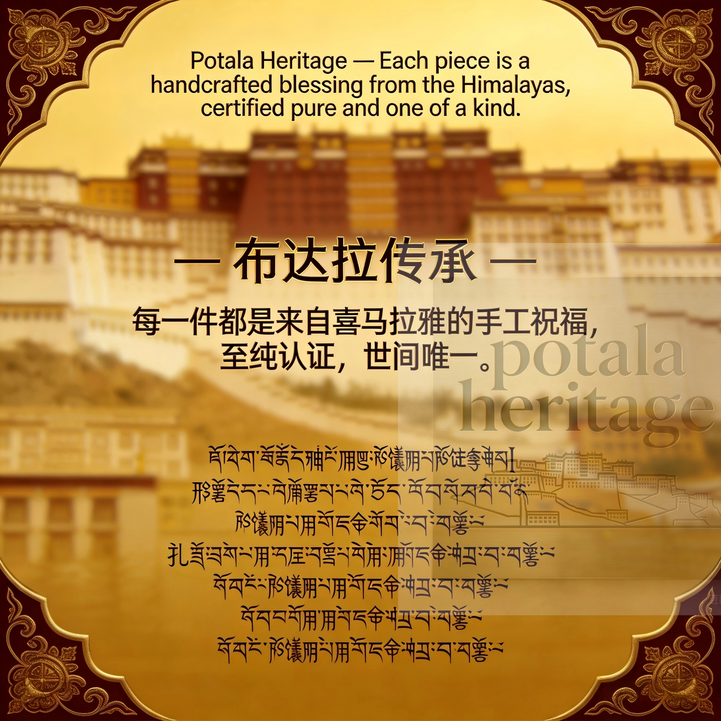 Potala Heritage dzi bead scale and detail image